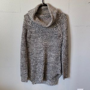 Black and white turtle neck speckled sweater - size medium